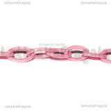 50cm Catena in Acrilico Rosa maglie chiuse 13x8x2mm