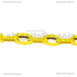50cm Catena in Acrilico Giallo maglie chiuse 13x8x2mm