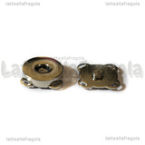 Chiusura Magnetica per Borse in metallo argentato 15x15x6.5mm