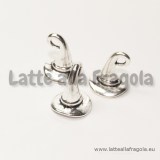 Charm Cappello 3D in metallo argento antico 11x11mm