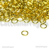 100 Anellini di congiunzione aperti gold plated 5x0.7mm