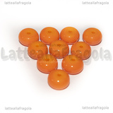 10 Rondelle in Vetro Arancione Opaco 8x5mm