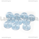 10 Rondelle in Vetro Celeste 8x5mm