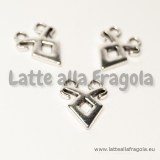 Connettore RunaAngelica in metallo argento antico 14x12mm