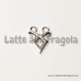 Connettore RunaAngelica in metallo argento antico 14.5x11.5mm