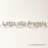 90cm catena 11x9mm in tessuto poliestere bianco
