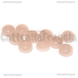 10 Rondelle in Vetro effetto Quarzo Rosa 8x5mm