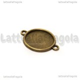 Connettore in metallo color bronzo base tonda per 16mm