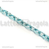 1 metro di Catena in alluminio azzurro maglie ovali 8x5.5mm 