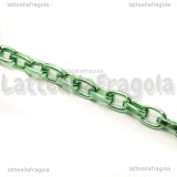 1 metro di Catena in alluminio verde maglie ovali 8x5.5mm
