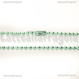 Collana in metallo verde con catenina pallini 2mm 700mm