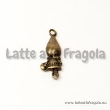 Connettore Cappuccetto Rosso in metallo color bronzo 18x7mm