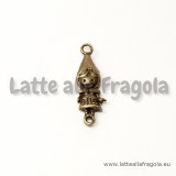 Connettore Cappuccetto Rosso in metallo color bronzo 18x7mm