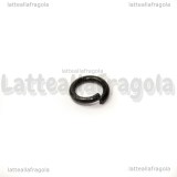 100 Anellini apribili in metallo smaltato nero 4mm