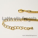 Base bracciale tipo pandora in ottone Gold Plated 19cm