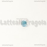 20 Perle sfaccettate in vetro Azzurro AB 4mm