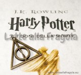 Ciondolo Doni della morte Harry Potter metallo color bronzo 32x30.5mm