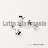 Charm 3D calice in metallo argento antico 16x8mm