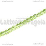 Perle mezzocristallo sfaccettato verde 4mm filo 35cm