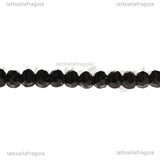 Perle mezzocristallo sfaccettato nero 4mm filo 35cm