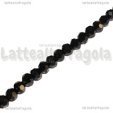 Perle mezzocristallo sfaccettato nero 4mm filo 35cm