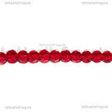 Perle mezzocristallo sfaccettato rosso 4mm filo 35cm