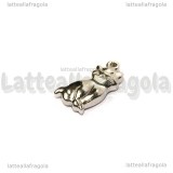 Ciondolo Gatto in Acciaio inox 17x10.5mm