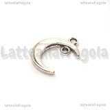 Charm Luna in metallo argento antico 19x13mm