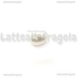20 Perle a goccia in vetro cerato bianco 7x5mm