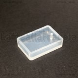 Stampo Rettangolare per ciondolo con foro in silicone 34x24mm