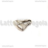 Borsetta in metallo argento antico 15x18mm