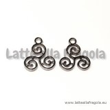 Charm Triskel in metallo canna di fucile 16x13mm