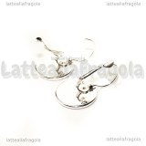 Coppia monachelle chiuse in metallo silver plated con piattello da 16mm