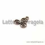 Charm Triskel in metallo canna di fucile 16x13mm