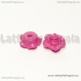 Cabochon Rosa in acrilico fucsia con foro cieco 13mm