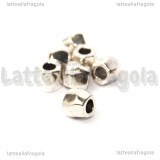 5 Pepite in metallo argento antico 8x8mm