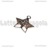 Ciondolo Stella Albero della Vita in metallo argento antico 23x21mm