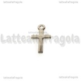 Charm Croce in Acciaio Inox 17x10mm