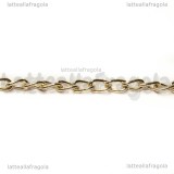 1 metro di Catena in Alluminio Gold Plated maglia ritorta 6x3.5mm