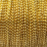 1 Metro di Catena a pallini in metallo Gold Plated  2mm