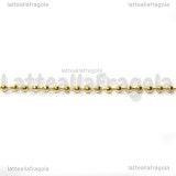 1 Metro di Catena a pallini in metallo Gold Plated 2mm