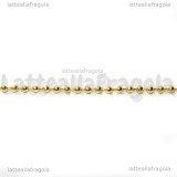 1 Metro di Catena a pallini in metallo Gold Plated  2mm