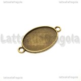 Connettore in metallo color bronzo con base 25x18mm