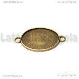 Connettore in metallo color bronzo con base 25x18mm