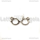 Connettore Occhiali Harry Potter in metallo argentato 21x14mm