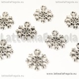 Charm fiocco di neve in metallo argento antico 13x11mm