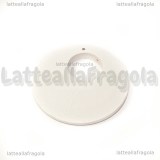 Ciondolo Cerchio in legno bianco 4.9cm