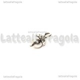 Charm Ghianda 3D in metallo argento antico 14x7mm