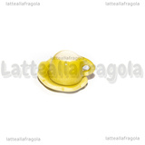 Set Tazzina e Piattino  in ceramica gialla bordi fiore 12mm