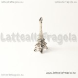 Charm 3D Torre Eiffel in metallo argentato 24x9mm